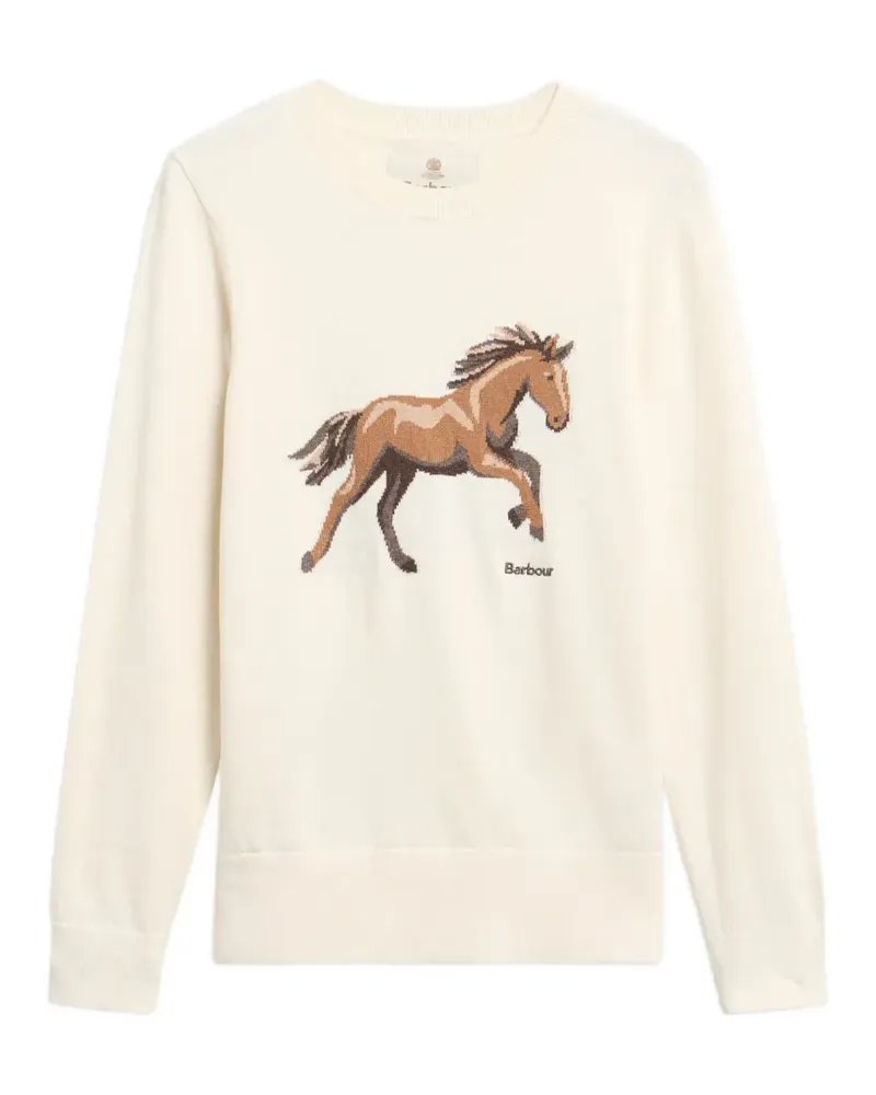 Barbour Homeswood Pullover mit rundem Ausschnitt - Nude Nude