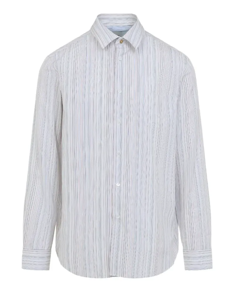 Paul Smith Gestreiftes Hemd - Weiß Weiß