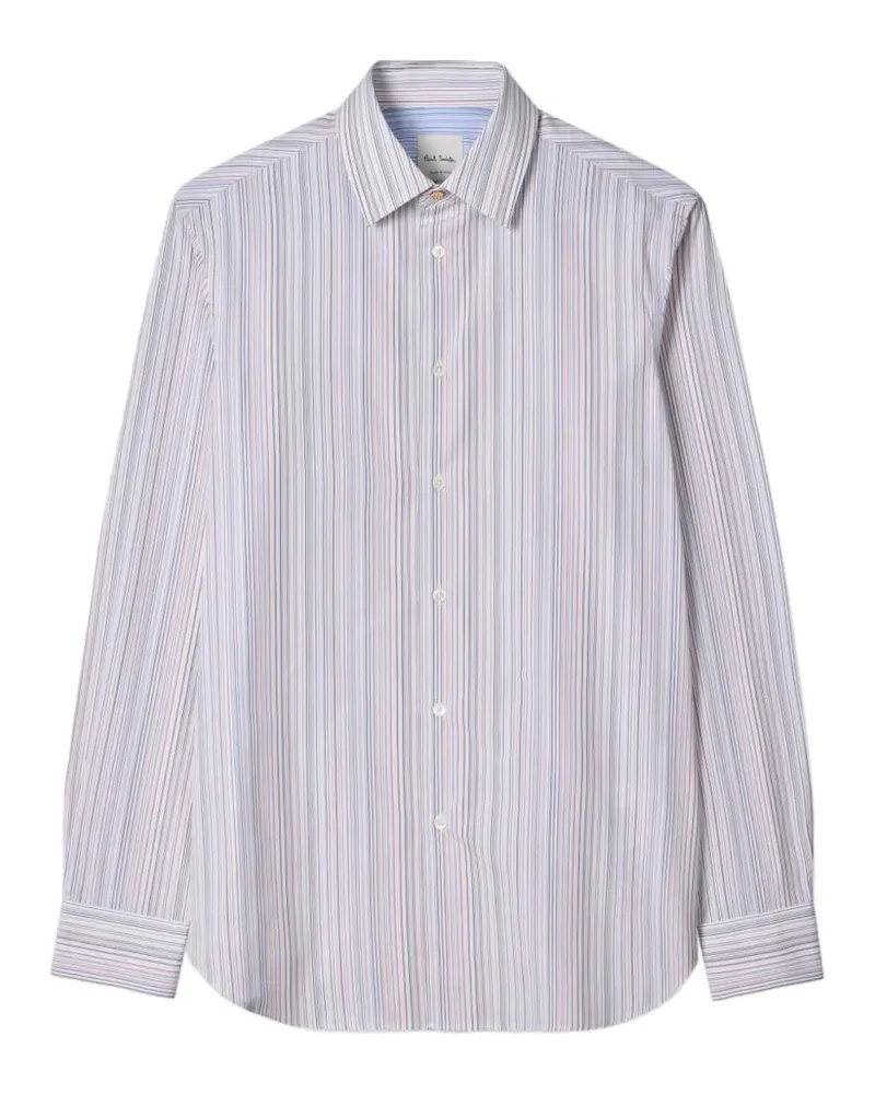 Paul Smith Gestreiftes Hemd - Weiß Weiß