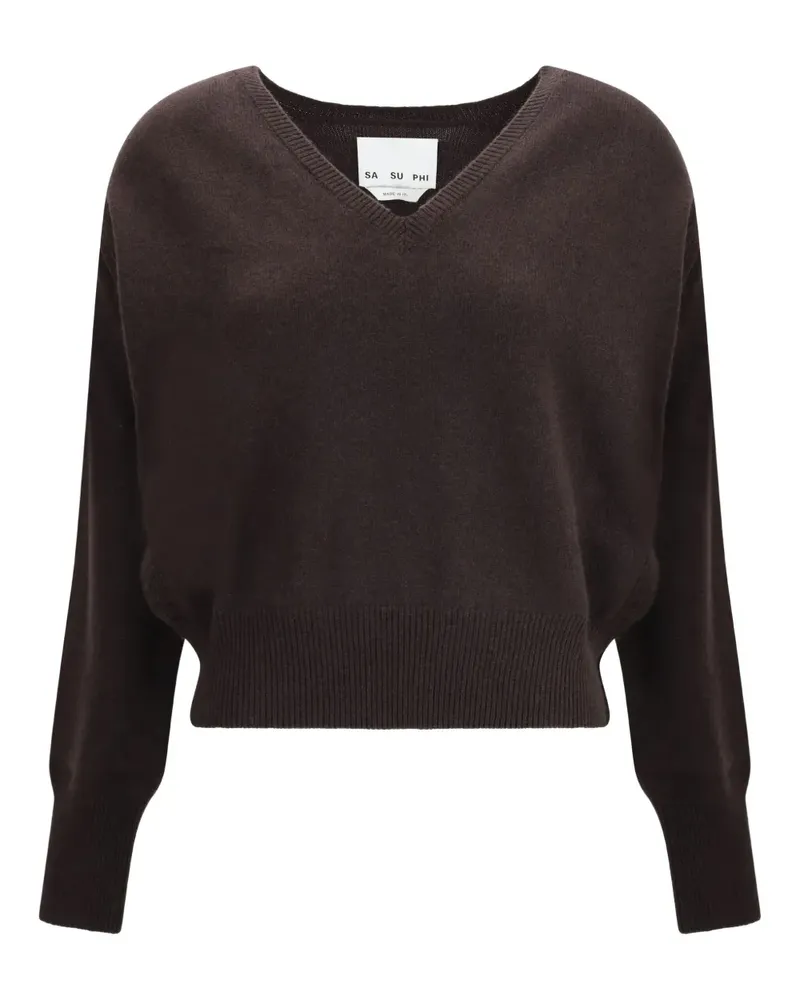 Sa Su Phi Lavinia V-neck sweater - Braun Braun