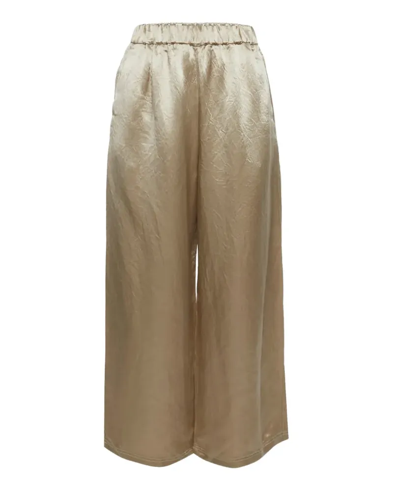 Max Mara satin wide-leg trousers - Nude Nude