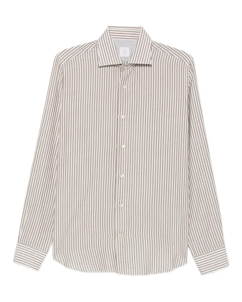 Eleventy striped long-sleeve shirt - Weiß Weiß