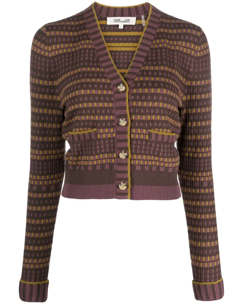 Diane von Furstenberg Gilda Jacquard-Cardigan - Violett Violett