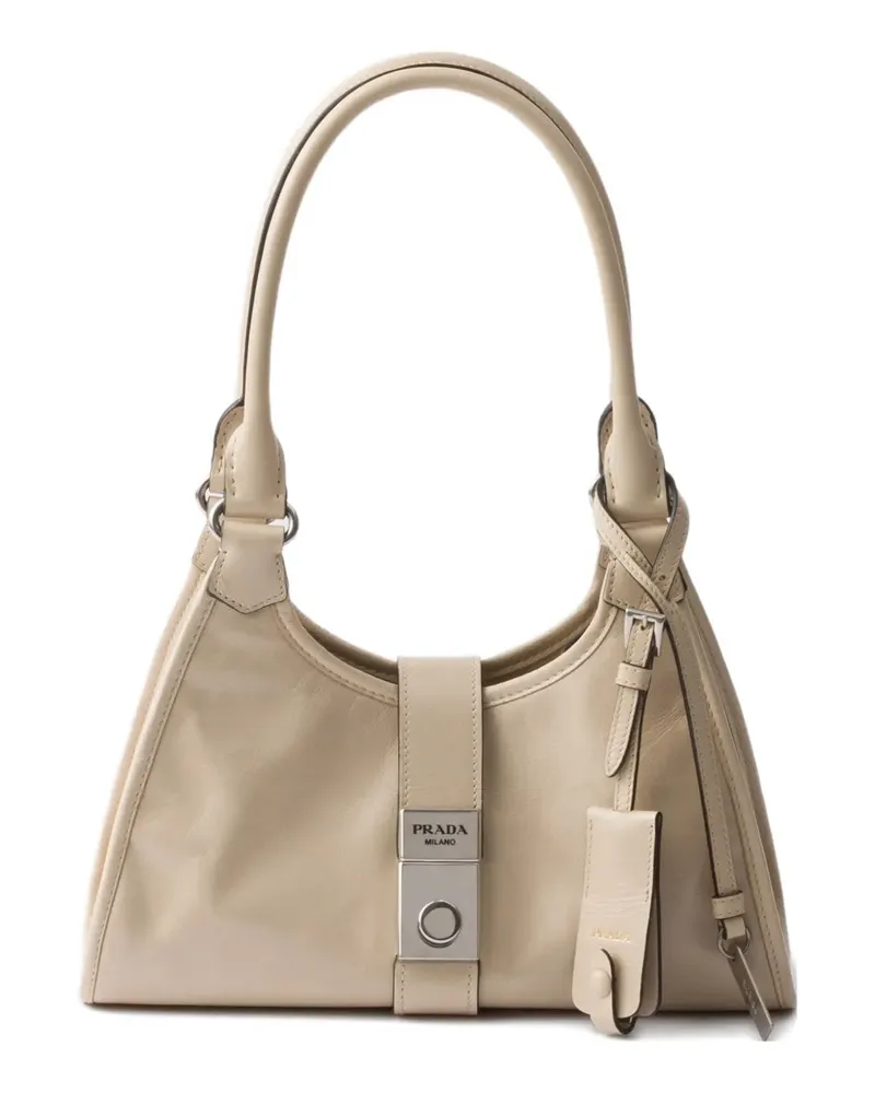 Prada Kleiner Push-Lock-Tote Bag - Nude Nude