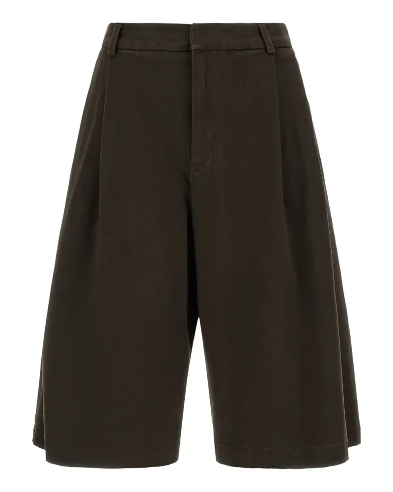 TELA Shorts aus Canvas mit Falten - Braun Braun