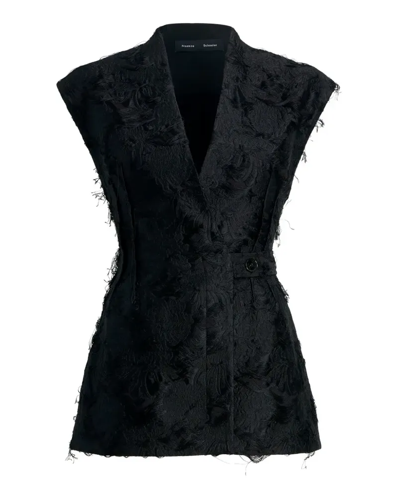 Proenza Schouler Cindle Jacquard-Weste - Schwarz Schwarz