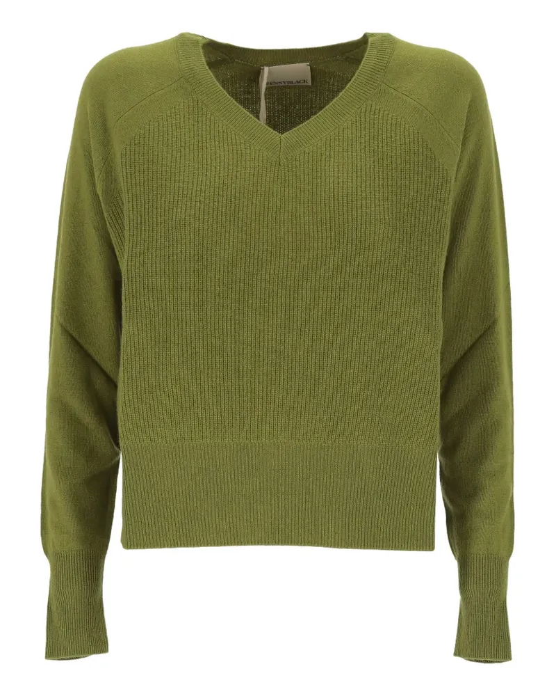 Pennyblack ribbed-knit V-neck sweater - Grün Grün