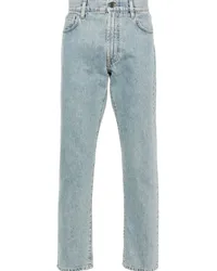 Moschino Straight-Leg-Jeans mit Logo-Applikation Blau