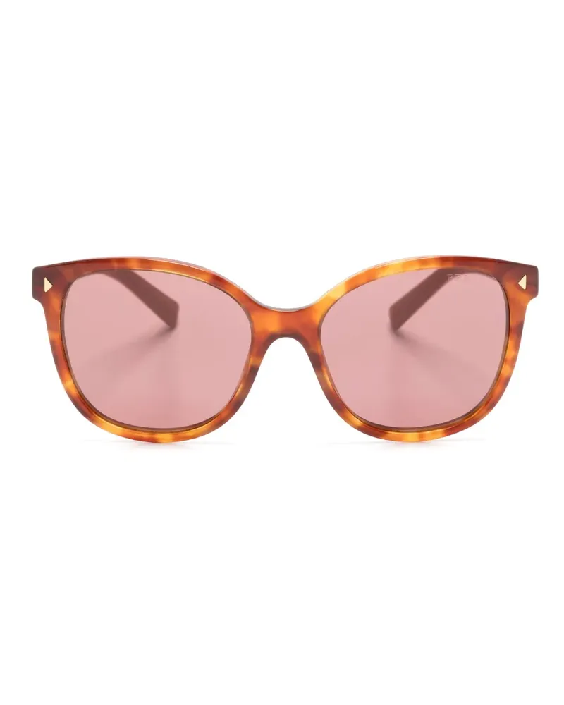 Prada Eckige Sonnenbrille in Schildpattoptik - Braun Braun