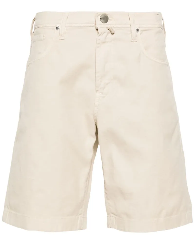 Incotex Jeans-Shorts mit Logo-Patch Nude