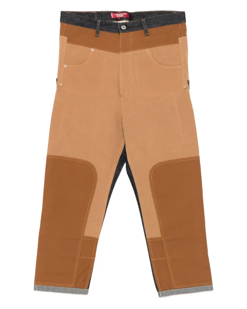 Junya Watanabe patchwork jeans - Braun Braun