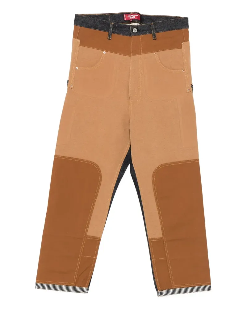 Junya Watanabe Jeans im Patchwork-Look - Braun Braun