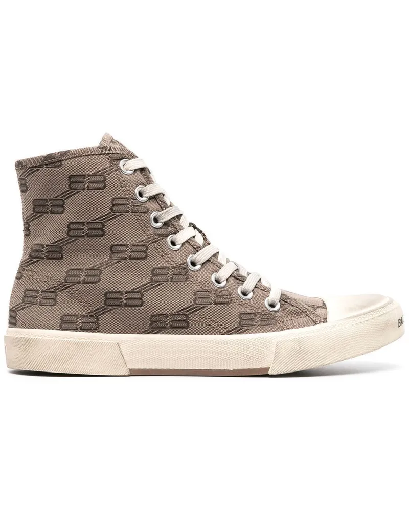 Balenciaga Paris High-Top-Sneakers Grau