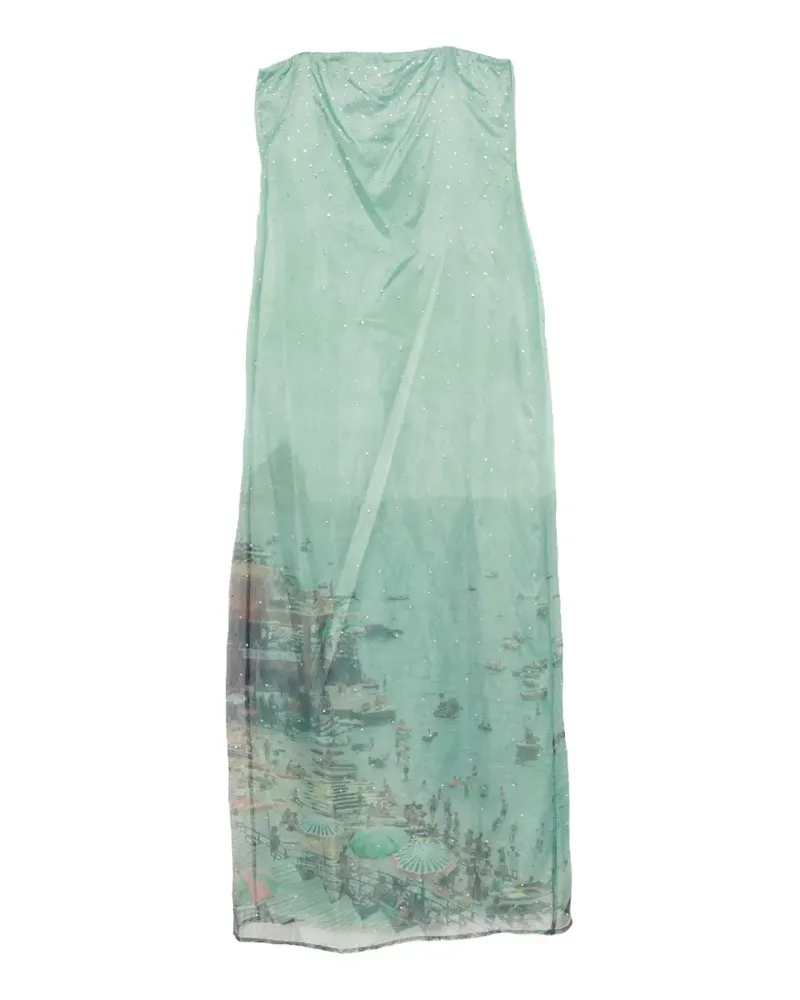 STAUD Amara strapless maxi dress - Grün Grün