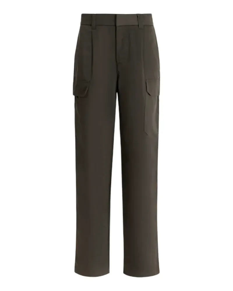 Armani Exchange belt-loop pleated cargo trousers - Grün Grün