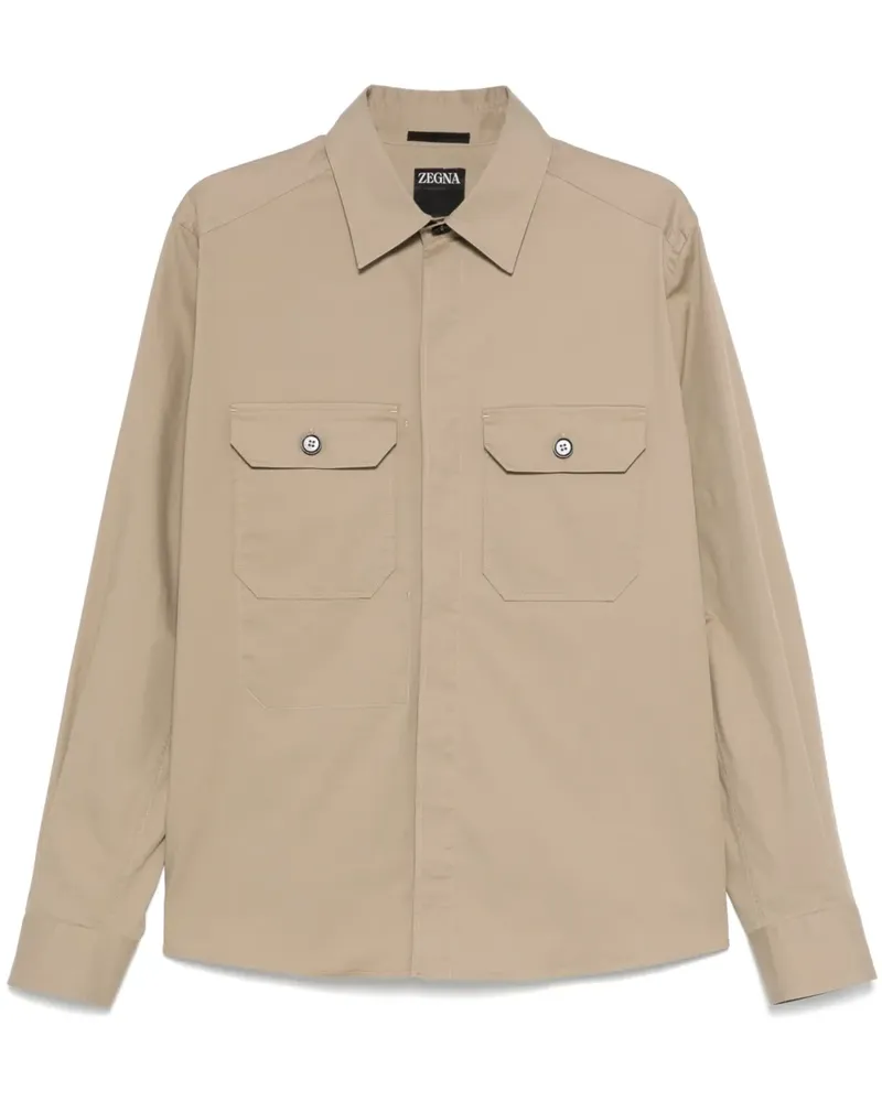 Ermenegildo Zegna Hemd aus Popeline - Nude Nude