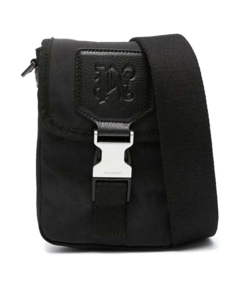 Palm Angels Kuriertasche mit Monogramm-Prägung - Schwarz Schwarz