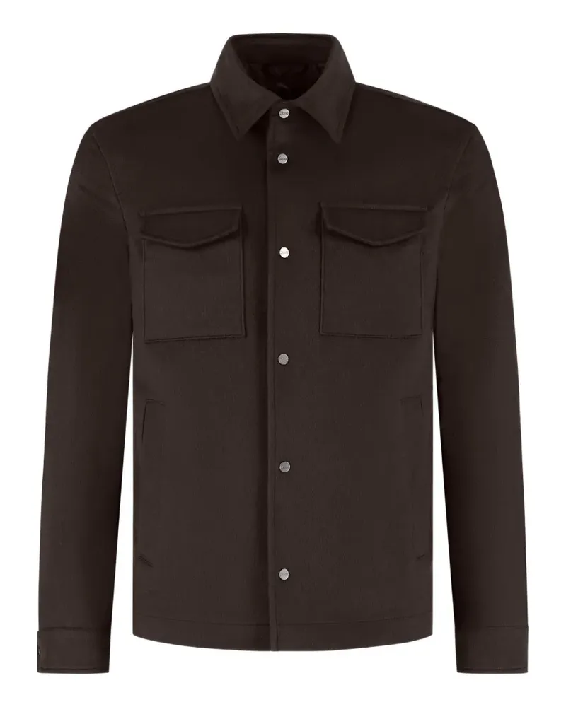 Herno Hemdjacke mit Knopfleiste - Braun Braun