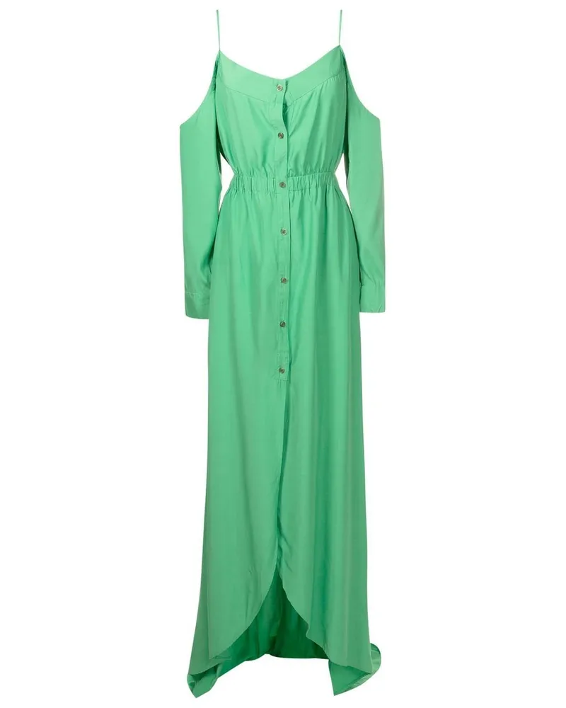 Amir Slama Schulterfreies Kleid - Grün Grün