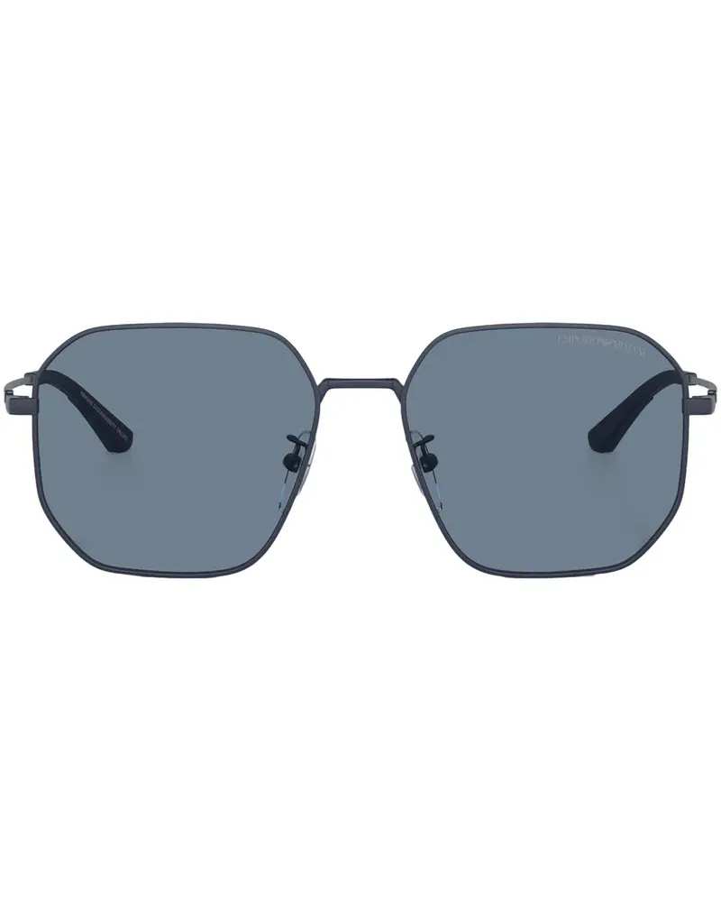 Emporio Armani Sonnenbrille mit geometrischem Gestell - Blau Blau