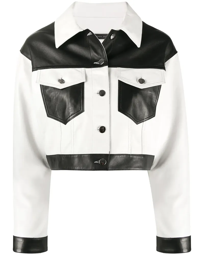 Giuseppe Zanotti Jacke in Colour-Block-Optik - Weiß Weiß