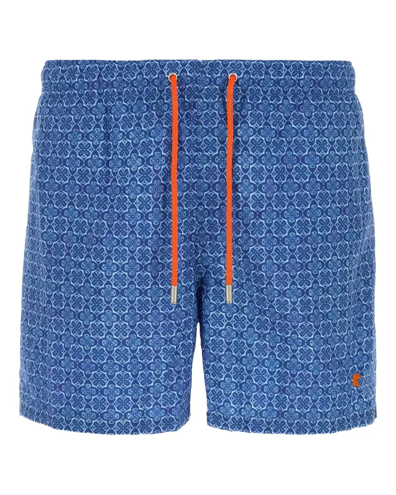 Gallo Badeshorts mit geometrischem Print - Blau Blau