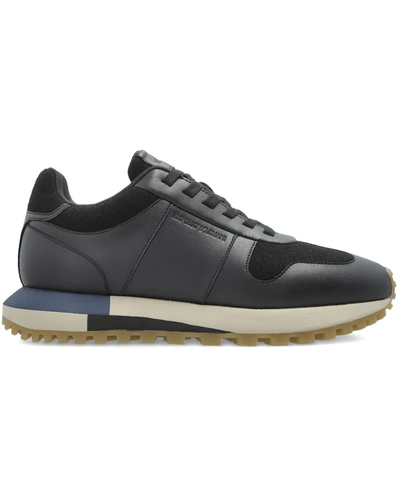 Emporio Armani Sneakers mit Einsätzen - Blau Blau
