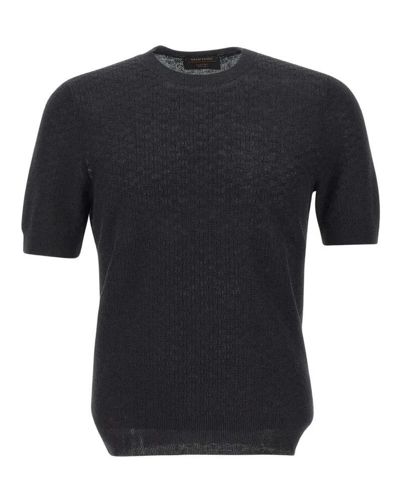 Gran Sasso short-sleeve sweater - Schwarz Schwarz