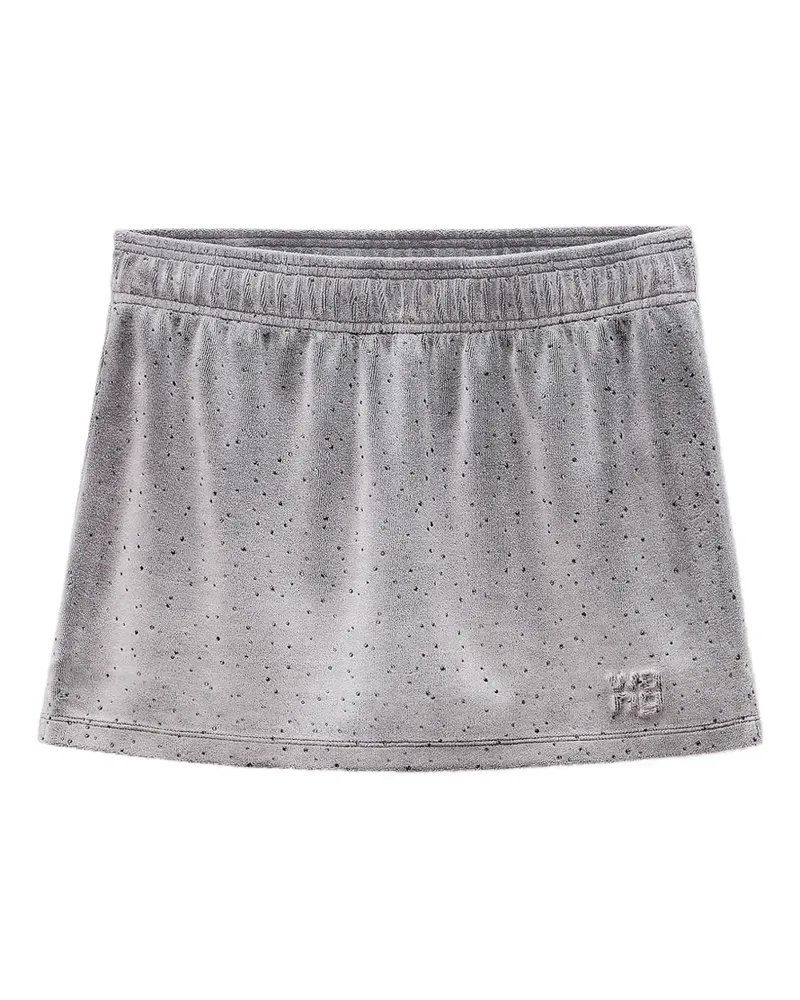 Alexander Wang crushed velour mini skort - Grau Grau