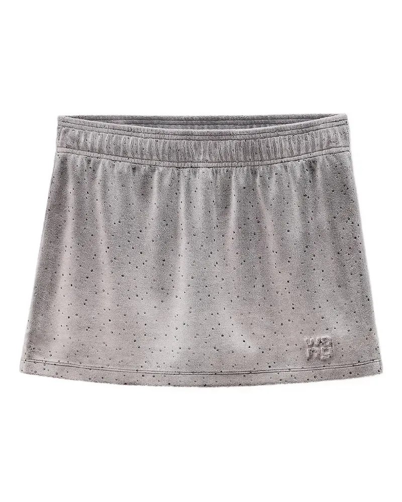 Alexander Wang crushed velour mini skort - Grau Grau