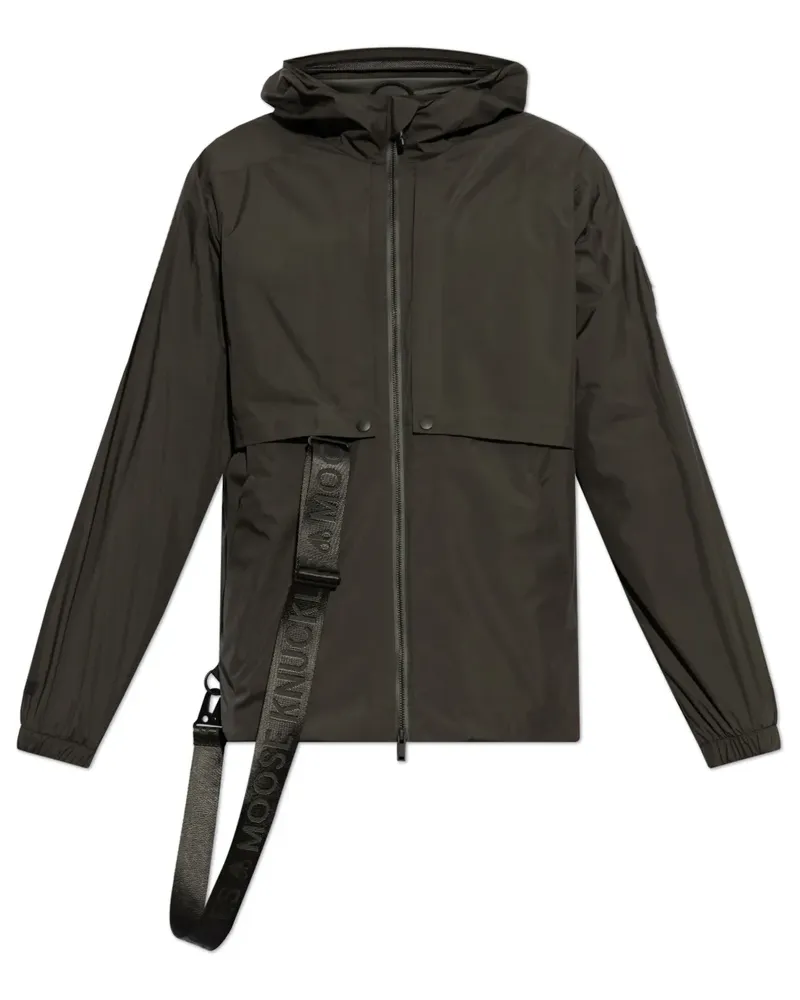 Moose Knuckles Jacke mit Logo-Print - Schwarz Schwarz