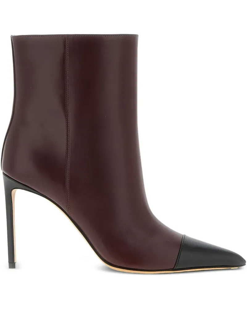 Francesco Russo Stiefeletten mit Kontrastdetail 95mm - Rot Rot