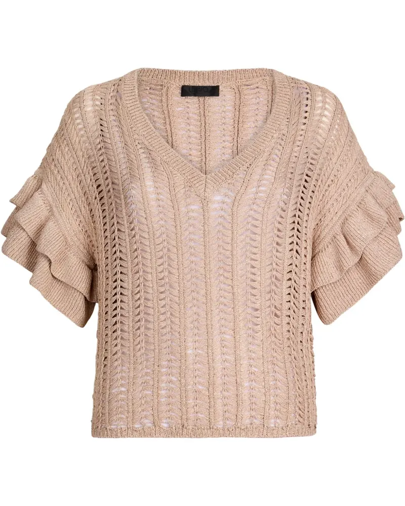 Liu Jo Fein gestricktes T-Shirt - Nude Nude