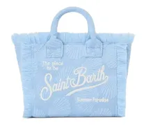 Mini Vanity Tote Bag mit Muschel-Prägung - Blau