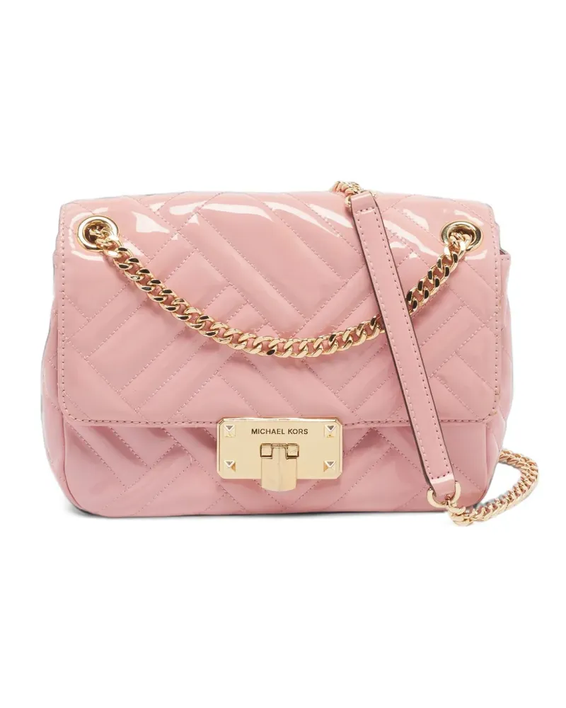 Michael Kors Mittelgroße gesteppte Peyton Umhängetasche mit Klappe - Rosa Rosa