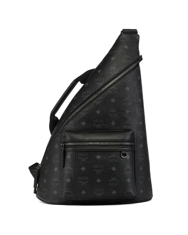 MCM adjustable-strap sling back - Schwarz Schwarz