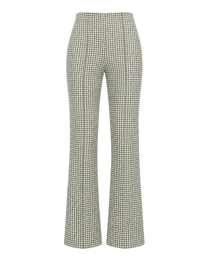 Vince Niki gingham flared trousers - Grün Grün