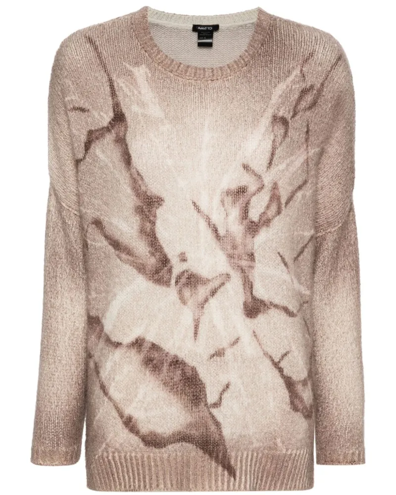 Avant Toi Pullover mit Graffiti-Effekt - Nude Nude