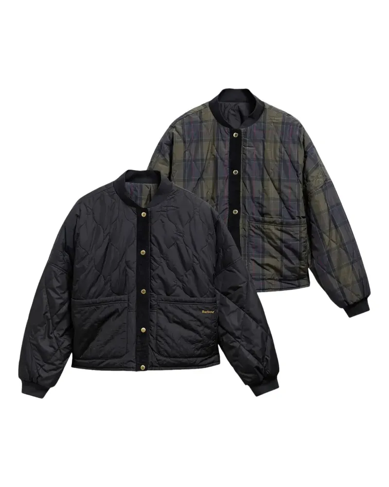 Barbour Wendbare Steppjacke - Schwarz Schwarz