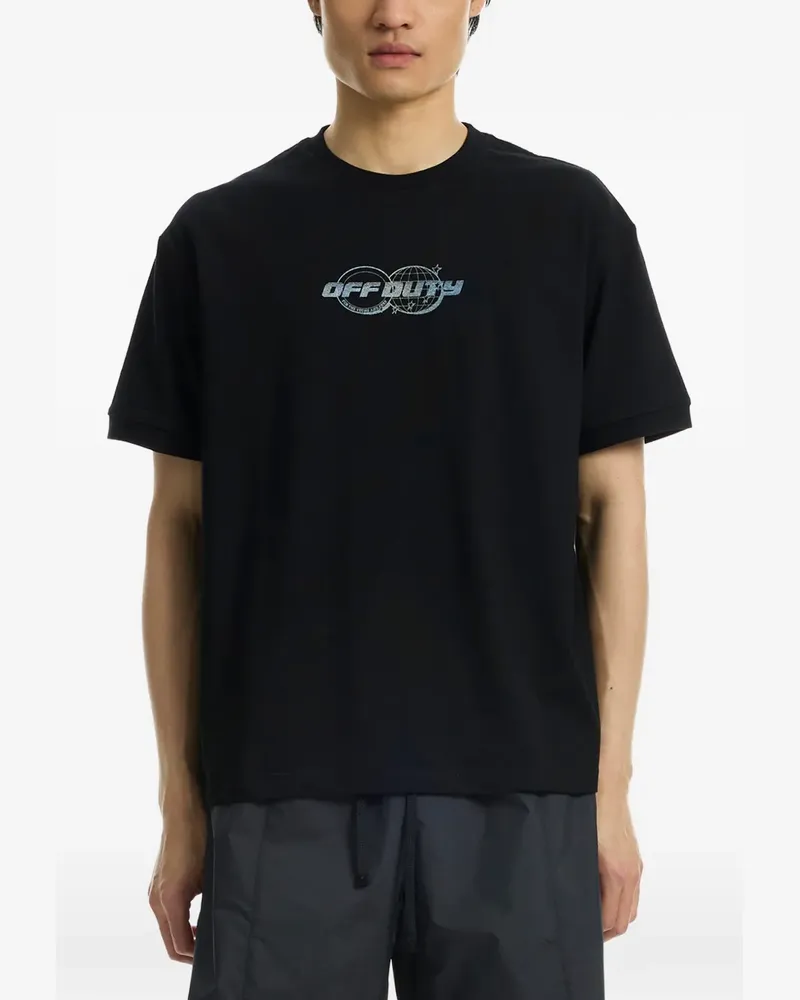 OFF DUTY T-Shirt mit grafischem Print - Schwarz Schwarz