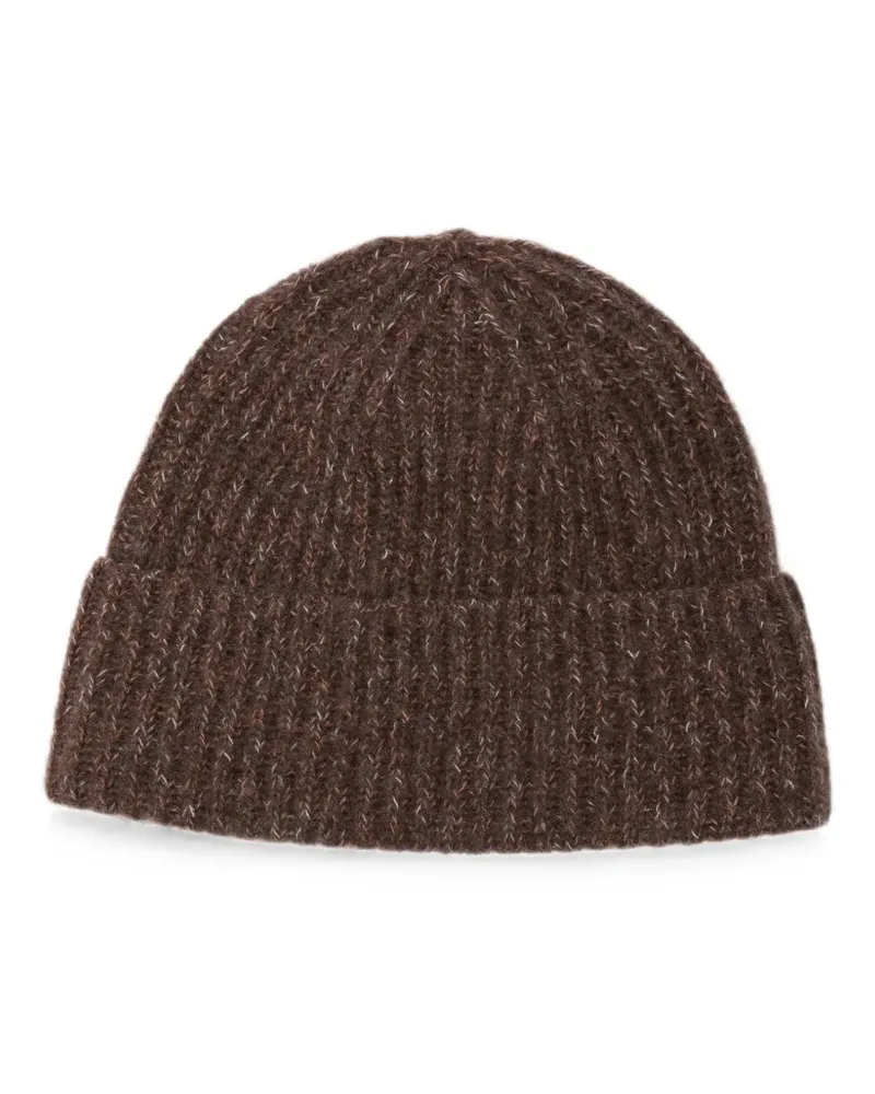 Lisa Yang ribbed-knit beanie hat - Braun Braun