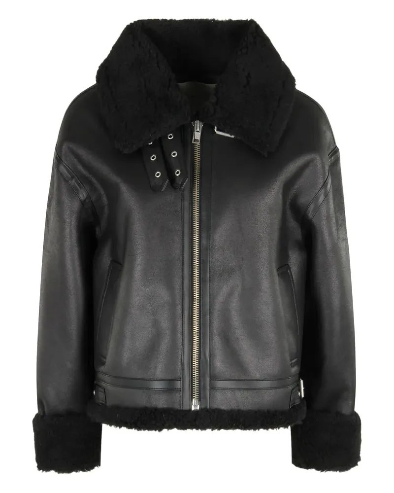 Dunst faux-shearling collar jacket - Schwarz Schwarz