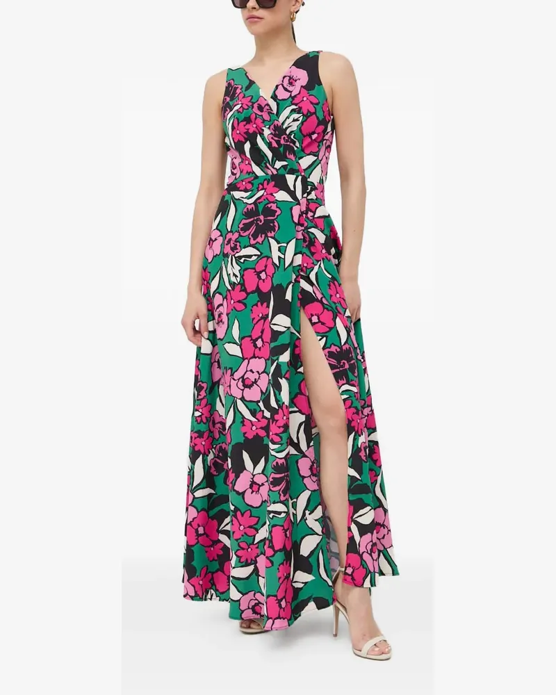 Morgan V-neck floral-print maxi dress - Grün Grün