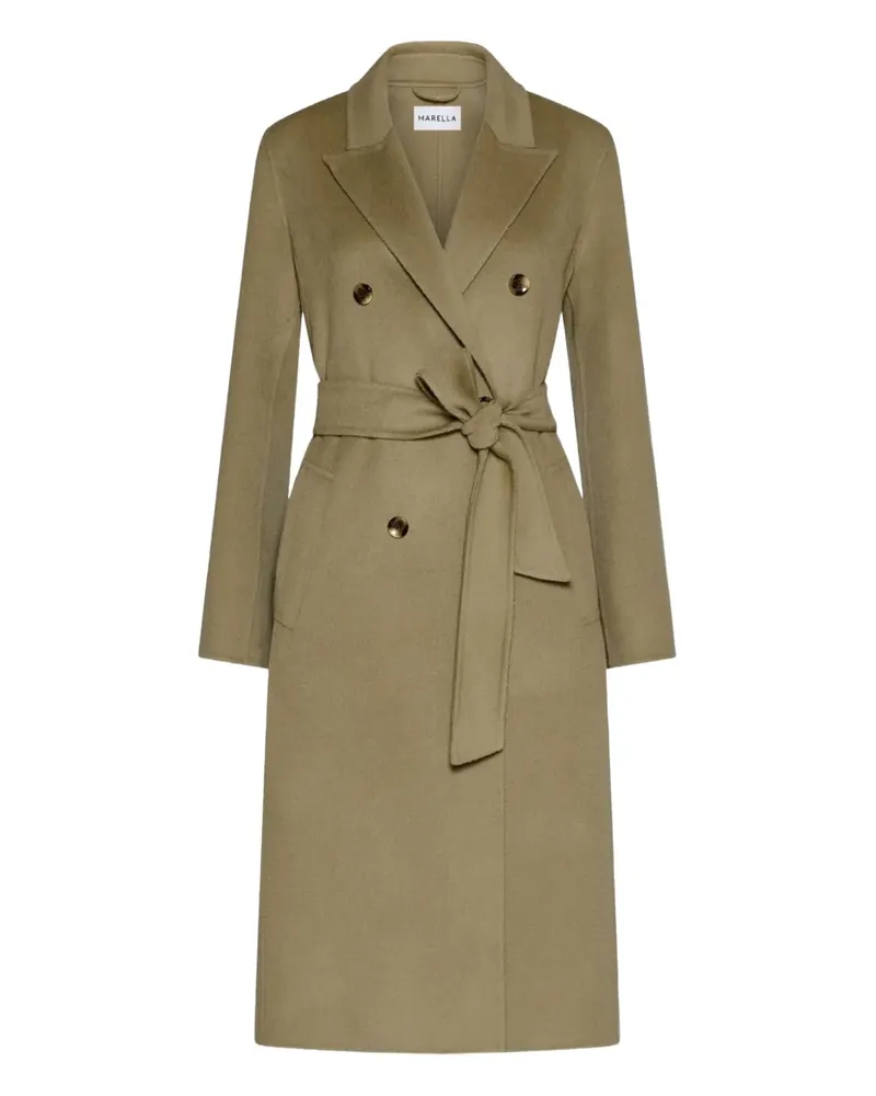 MARELLA ARA double-breasted belted coat - Nude Nude