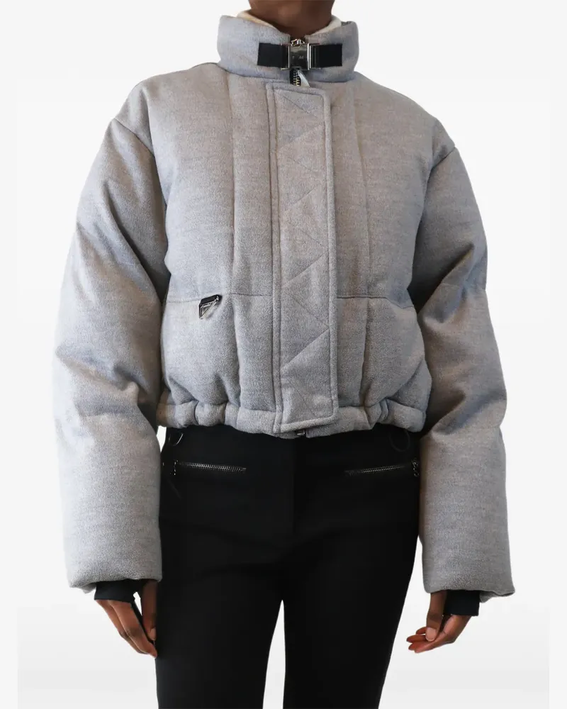Shoreditch Ski Club Hallie Mae Cropped-Steppjacke - Grau Grau