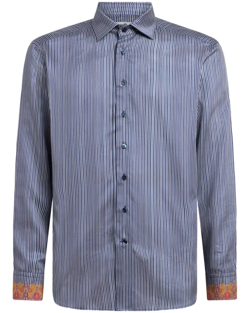 Etro Gestreiftes Hemd - Blau Blau