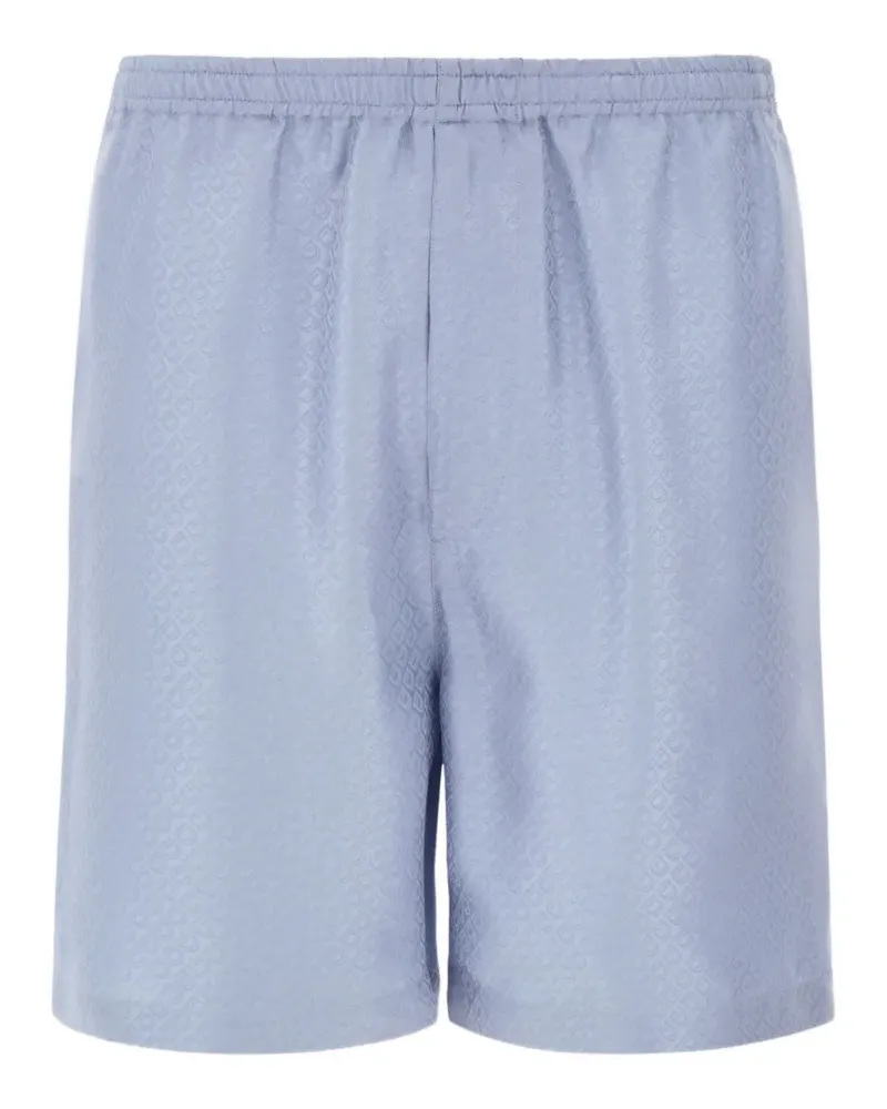 Ferragamo Seidenshorts aus Gancini-Jacquard - Blau Blau