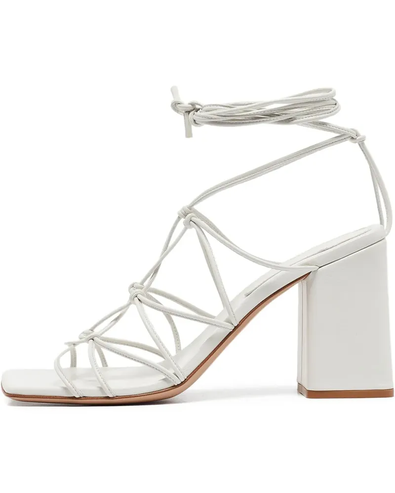 Gianvito Rossi Pre-owned Minas Sandalen mit Blockabsatz 95mm - Weiß Weiß