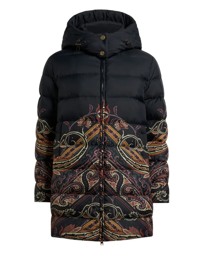 Etro zip-up coat - Schwarz Schwarz