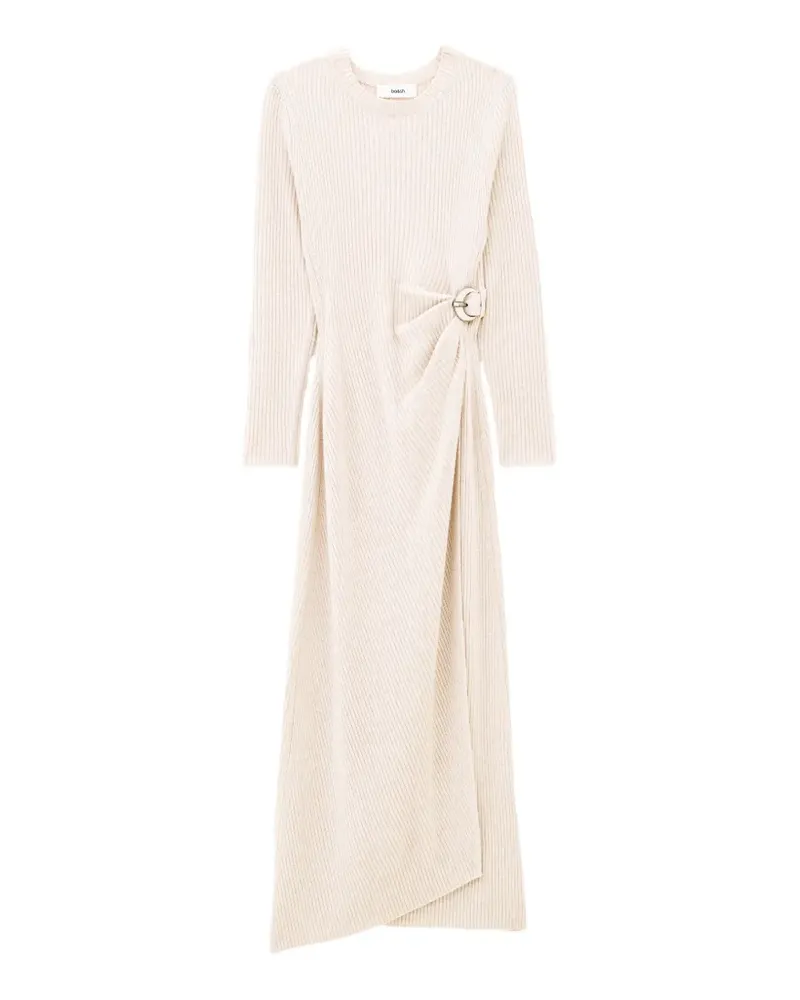 ba&sh Geripptes A-Linien-Maxikleid mit Schnalle - Nude Nude